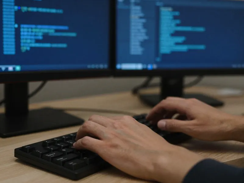 Écran affichant du code source